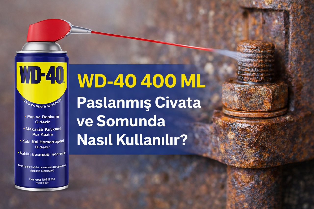 WD-40 400 ML Paslanmış Civata ve Somunda Nasıl Kullanılır?