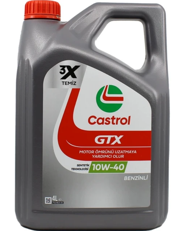Castrol GTX 10W-40 4 Litre Benzinli Motor Yağı (3X Temiz)