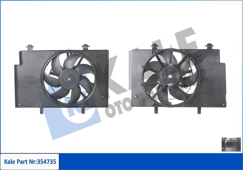 1061258 Fan Motoru Komple KALE OTO RADYATOR | Ford Focus 98>04 +A