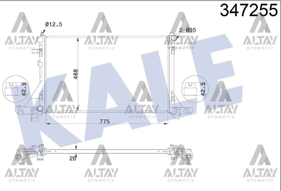 2140000Q2F Su Radyatörü KALE | Renault Master