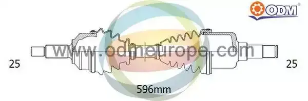 51815194 Komple Aks Sol On Uzunluk 596mm VEKA | Fiat Doblo 1.6 MJT M t 2010 / Egea 1.6 MJT A t 2015