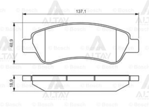1611140880 Fren Balatası Arka BOSCH | Fiat Ducato