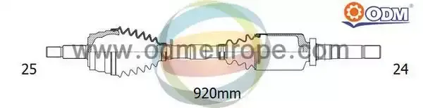 1607440180 Komple Aks Sag On Uzunluk 919mm VEKA | Fiat Fiorino 1.3 MJT Euro 5 6 2013