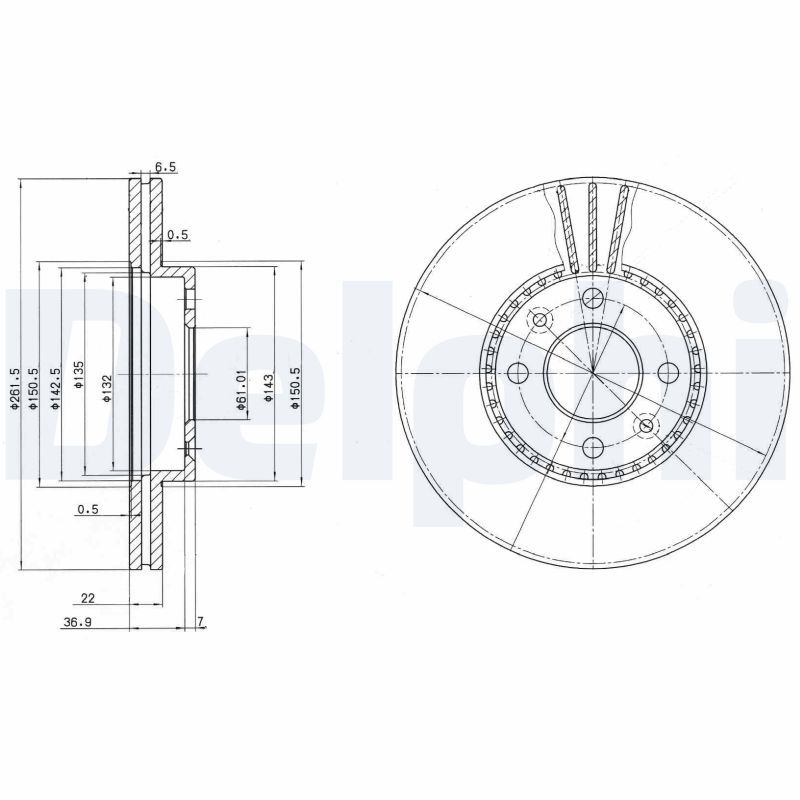 7701205840 Fren Diski DELPHI | Renault Laguna / Renault Scenic
