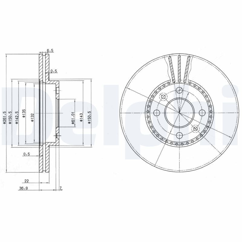 7701205840 Fren Diski DELPHI | Renault Laguna / Renault Scenic
