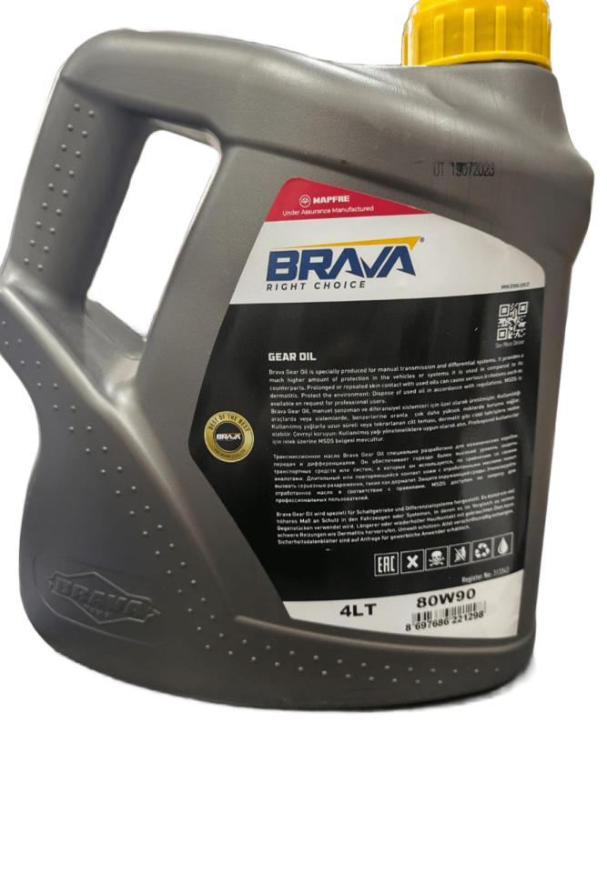 BRAVA GearTech 80W-90 GL-5 4L Manuel Şanzıman Yağı