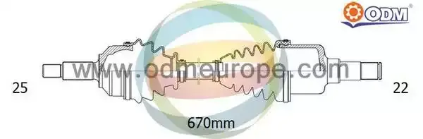 51821105 Komple Aks Sol On Uzunluk 668mm VEKA | Fiat Doblo