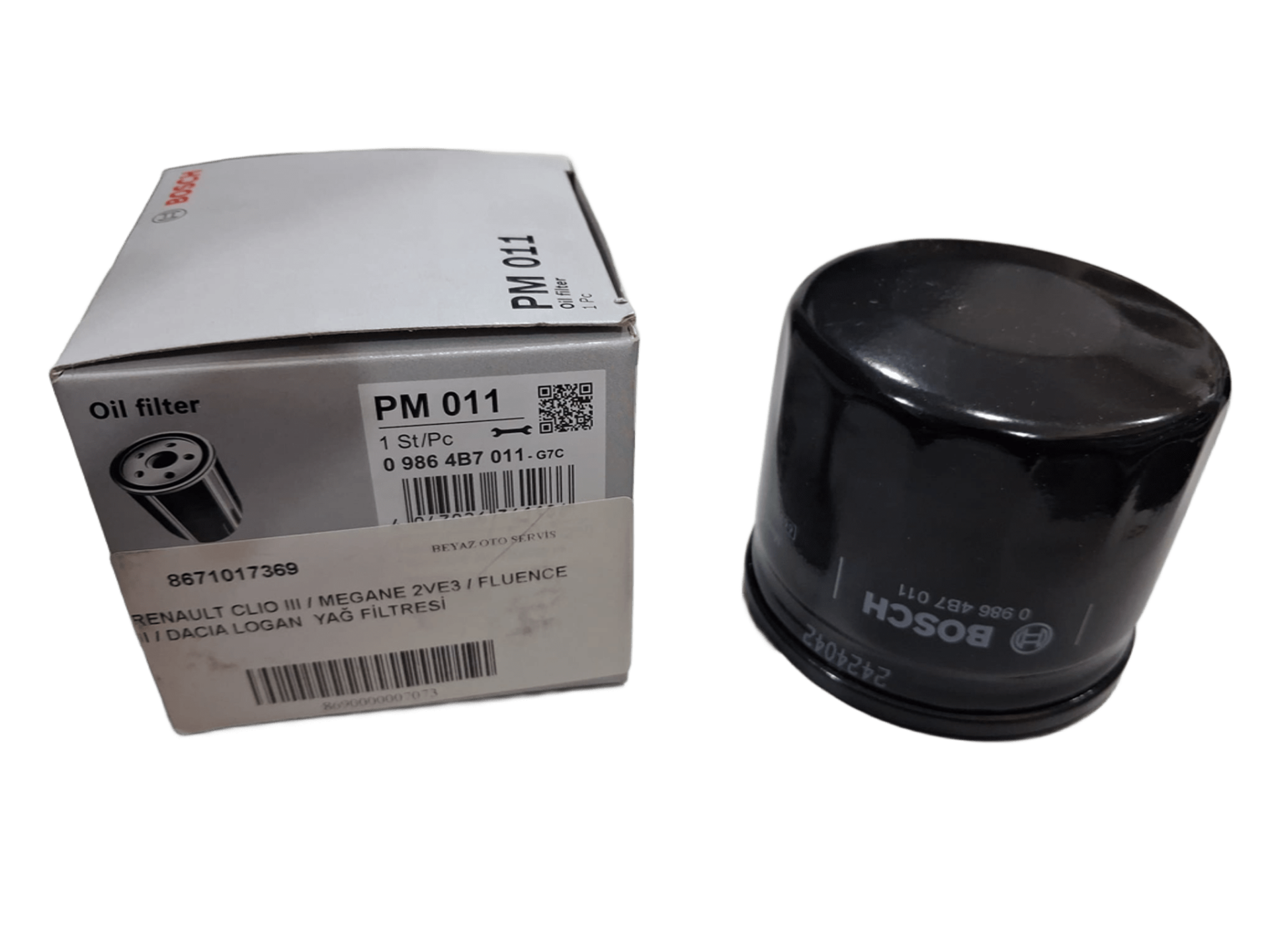 Bosch PM011 Renault Yağ Filtresi 8200768927 Fluence Kangoo