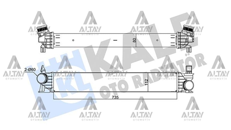 1382429080 İntercooler / Yağ Radyatörü KALE | Fiat Ducato