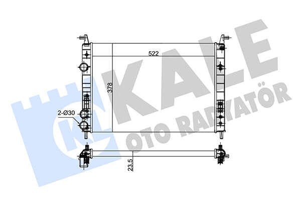 46819261 Su Radyatörü KALE | Fiat Palio / Fiat Albea