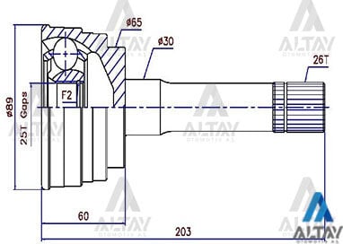 M070-25-600A Aks MAHER | Ford Ranger