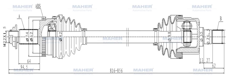 49601-2Y000 Aks Arka MAHER | Kia Sportage / Hyundai ix35