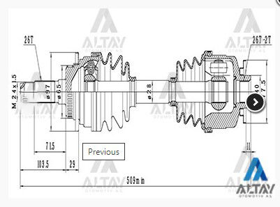 MD242560X Aks Ön MAHER | Ford Ranger