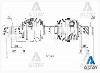 MD242550X Aks Ön MAHER | Ford Ranger
