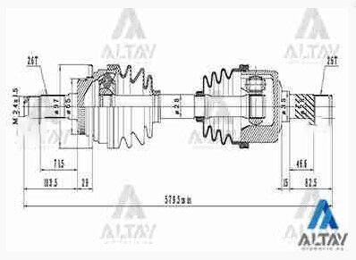 MD242550X Aks Ön MAHER | Ford Ranger