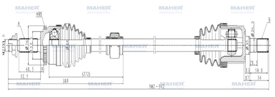 49501-B9000 Aks Ön MAHER | Hyundai i10