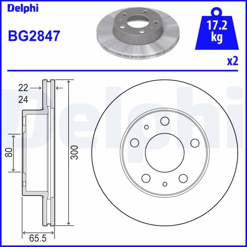 46806234 Fren Diski DELPHI | Fiat Ducato
