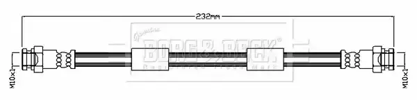 51983975 Fren Hortumu Arka Sol sag Ic 210mm WALBURG | Fiat