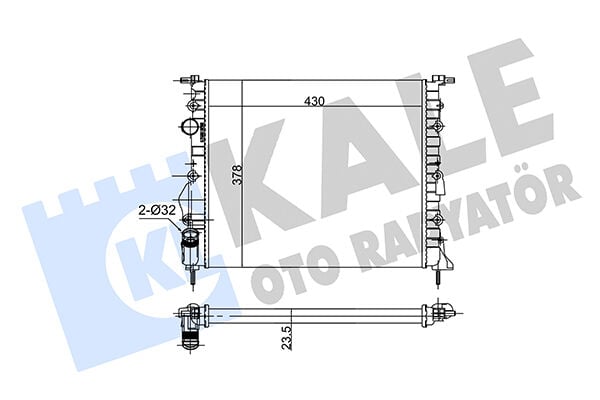 7700838134 Su Radyatörü KALE | Renault Kangoo