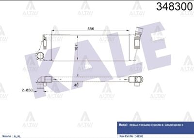 8200700172 İntercooler / Yağ Radyatörü KALE | Renault Megane 2