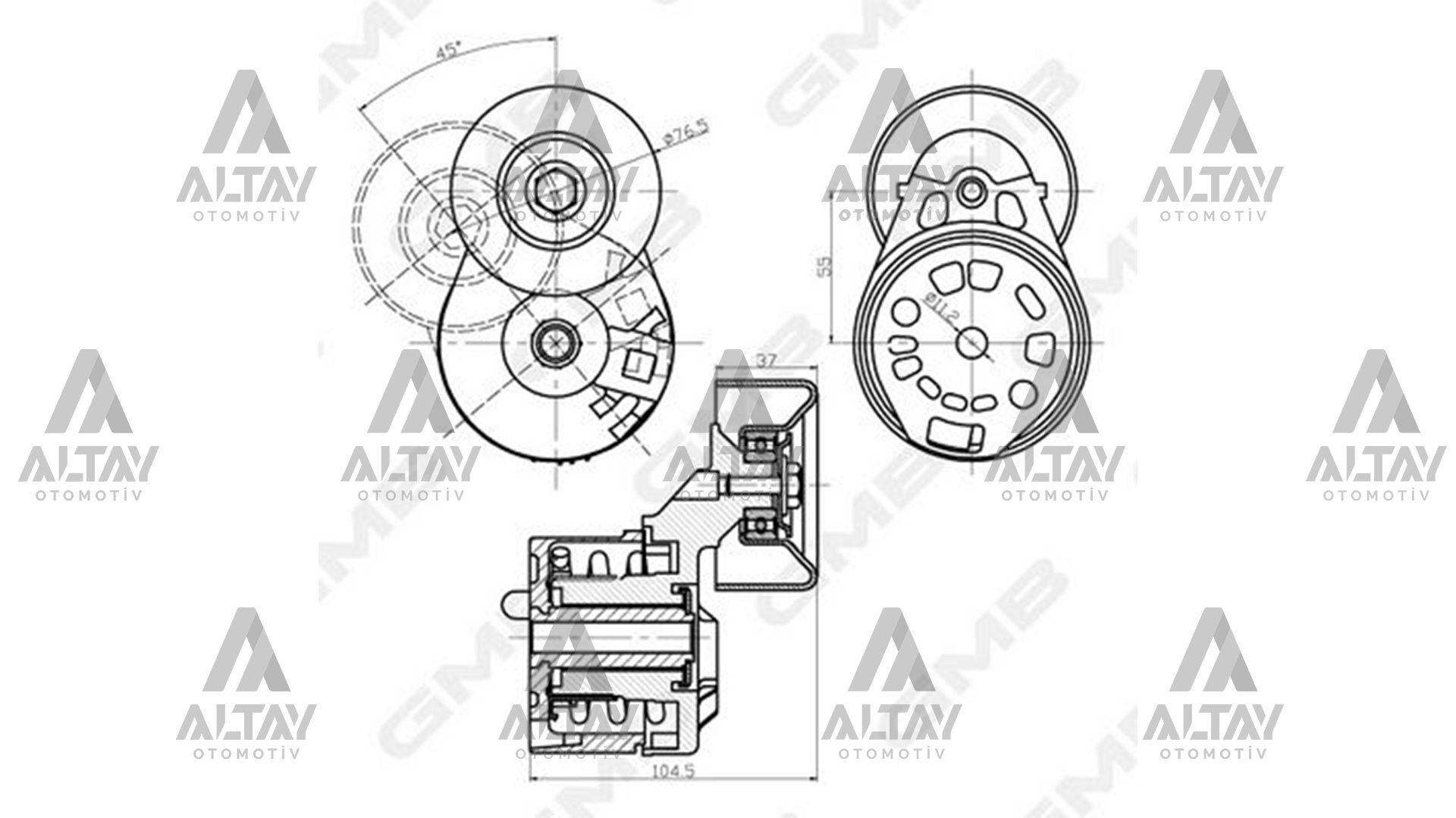 YC1E6A228AH Gergi Rulmanı GMB | Ford Transit