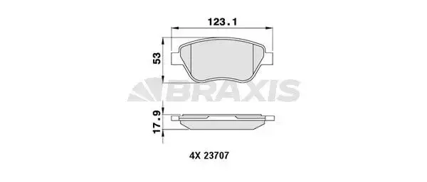 55175317 ön fren balatası | AA0246 BRAXIS Fiat Doblo Albea Linea Uyumlu 77364893