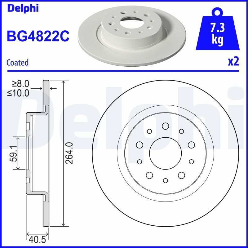 52026319 Fren Diski Arka DELPHI | Fiat Egea