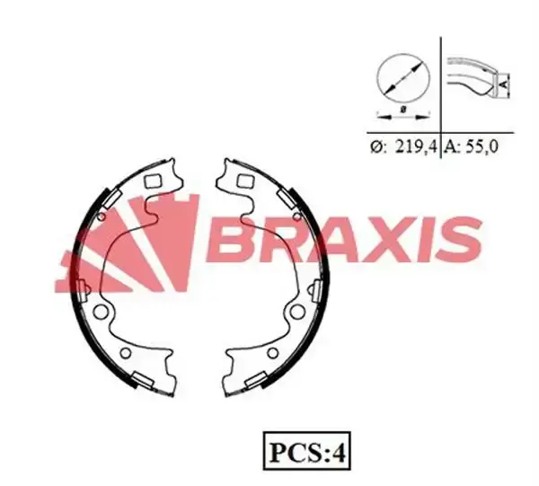 58350-4E000 arka fren balatası | AC0094 BRAXIS H100 K2500