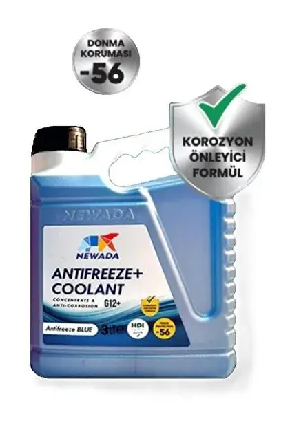NEWADA MAVİ ANTİFRİZ 3 LİTRE | -56 DERECE KONSANTRE SOĞUTMA SIVISI | TÜM ARAÇLARLA UYUMLU