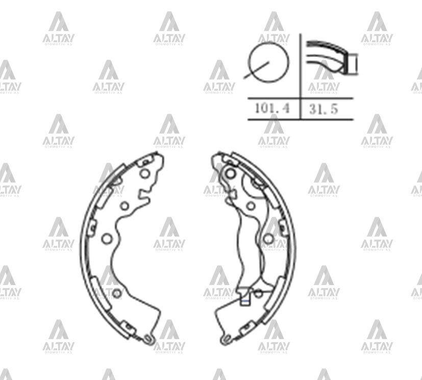 58305-1GA00 Fren Balatası Arka MAHER | Hyundai i30
