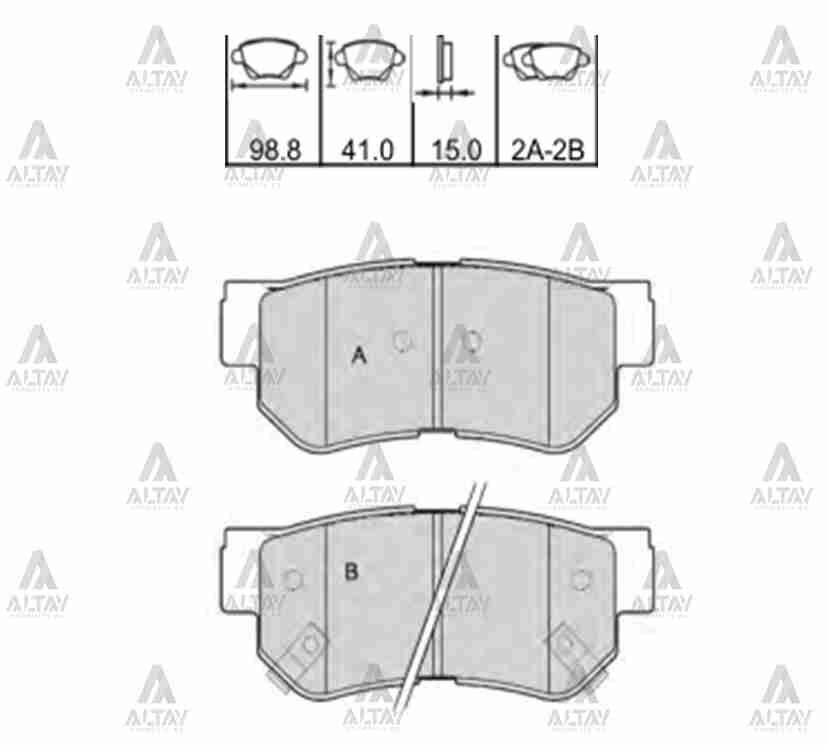 58302-17A00 Fren Balatası Arka MAHER | Hyundai Tucson