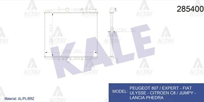 8200741257 Klima Radyatörü KALE | Dacia Logan / Dacia Sandero / Dacia Duster