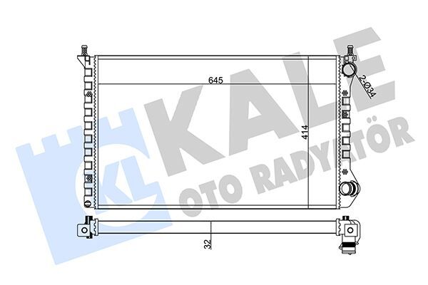 46803039 Radyatör KALE OTO RADYATOR | Fiat Doblo Radyatör Al / mknk 645X414X32