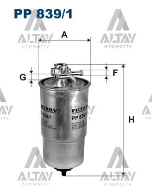1J0127401A Yakıt Filtresi FILTRON | Fiat Punto
