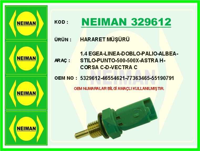 1338040 Hararet Müşürü 1.4 NEIMAN | Egea linea doblo palio albea st