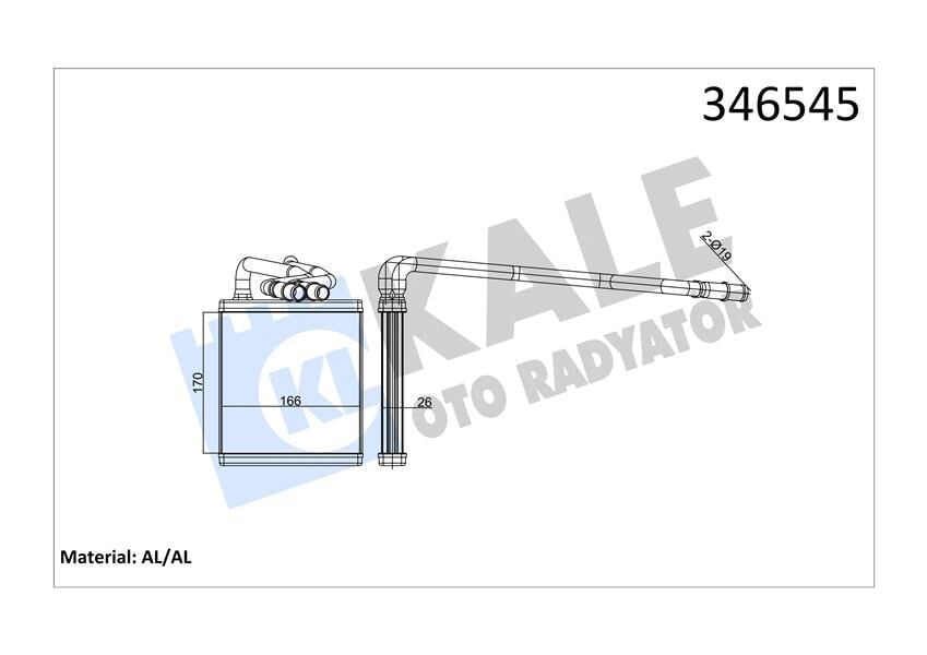2008790 Kalori̇fer Radyatörü KALE OTO RADYATOR | Ford Transi̇t custom 14