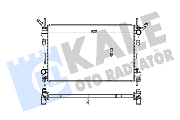 YC158005HA Su Radyatörü KALE | Ford Transit