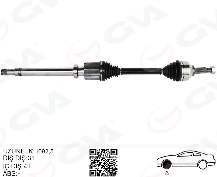 1841532 Aks Komple Sağ Ön GVA | Ford Custom 12> 2.2 TDCI Uzu