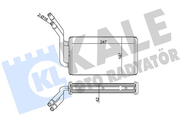 YC1H18476AA Kalorifer Radyatörü KALE | Ford Transit