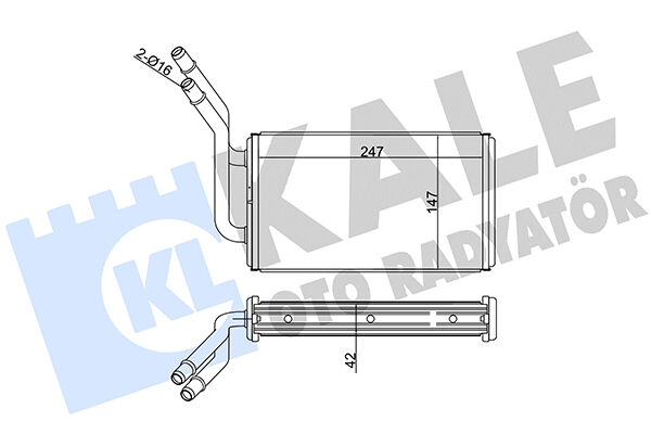 YC1H18476AA Kalorifer Radyatörü KALE | Ford Transit