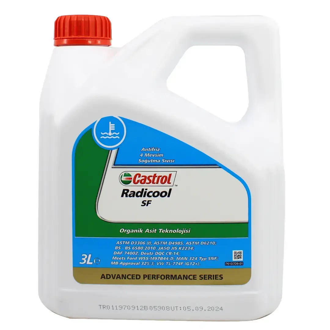 CASTROL KIRMIZI ANTİFRİZ | KONSANTRE RADİCOOL SF 3 LİTRE | TÜM BİNEK VE TİCARİ ARAÇLARLA UYUMLU
