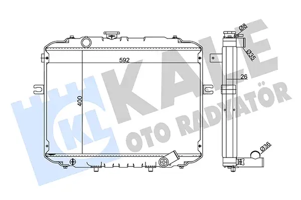 25300 4B100 Radyatör Al pl brz | H100 2.4 2.5 Td Kamyonet 93 0 KALE