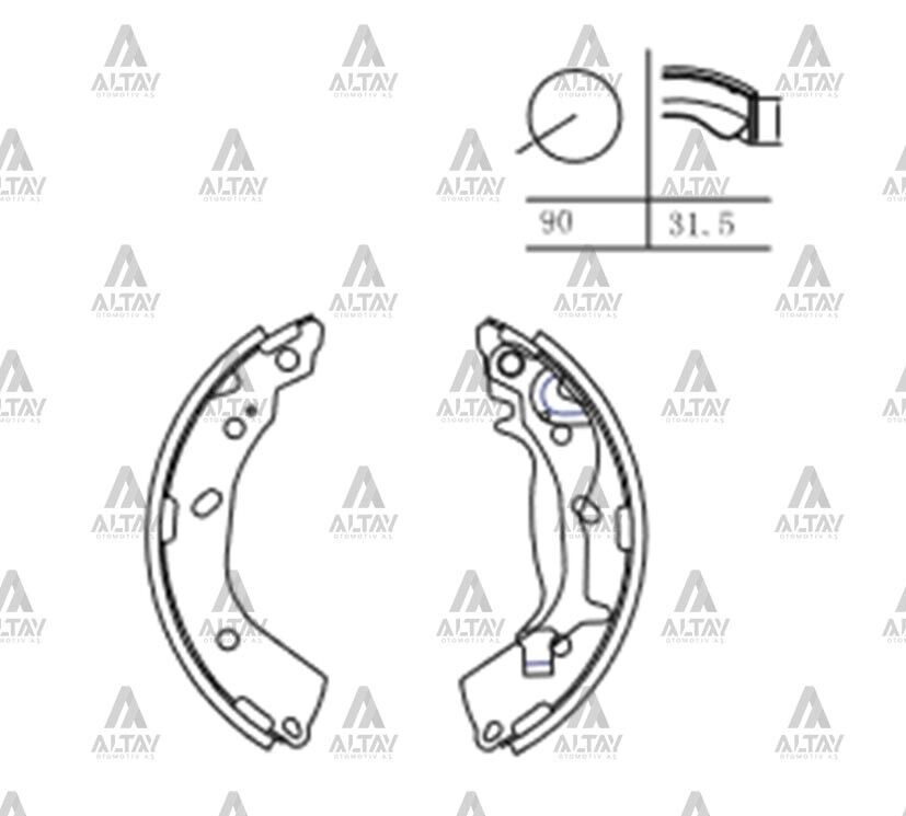 58305-1CA00 Fren Balatası Arka MAHER | Hyundai Getz