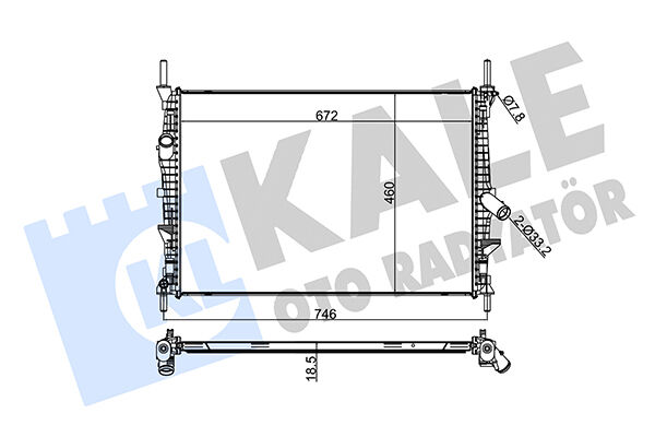 7C118005AB Su Radyatörü KALE | Ford Transit