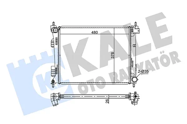 253101R300 Radyatör Brazi̇ng ORIS | Accent BLUE İ20 KIA Rio Di̇zel 11