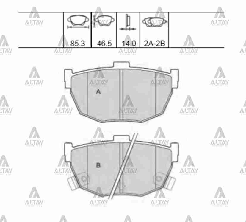 58302-2DA00 Fren Balatası Arka MAHER | Hyundai Elantra / Kia Cerato