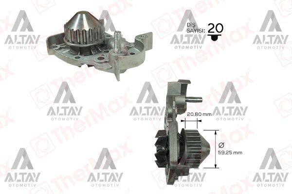 7700736091 Devirdaim (Su Pompası) THERMAX | Renault R19