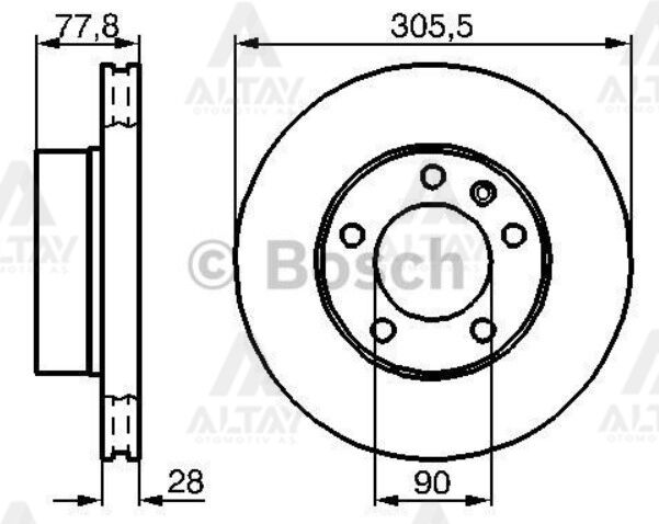 7700314064 Fren Diski Ön BOSCH | Renault Master