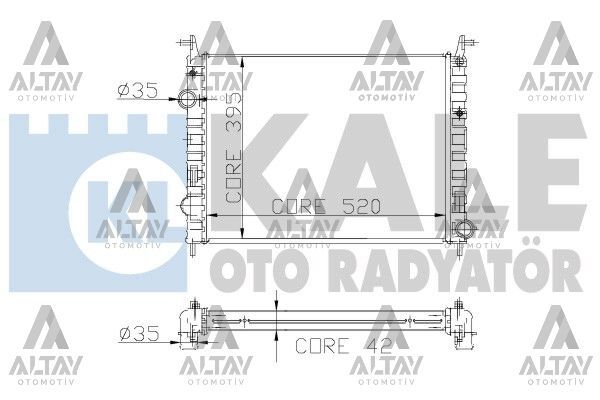 51718122 Su Radyatörü KALE | Fiat Palio / Fiat Albea
