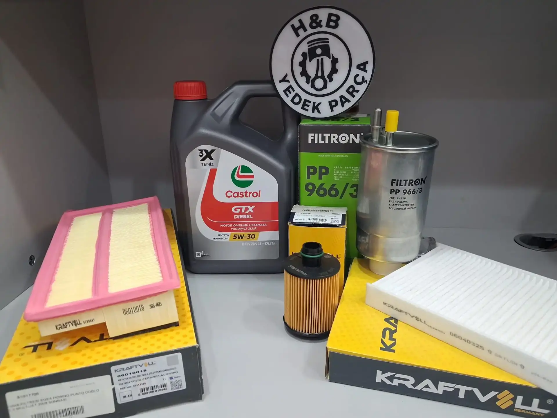 Fiat 1.3 Multijet Bakım Seti Castrol GTX | Doblo Fiorino Linea